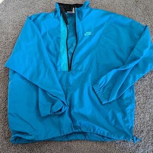 Large Nike Aqua Half-Zip Jacket, Vintage